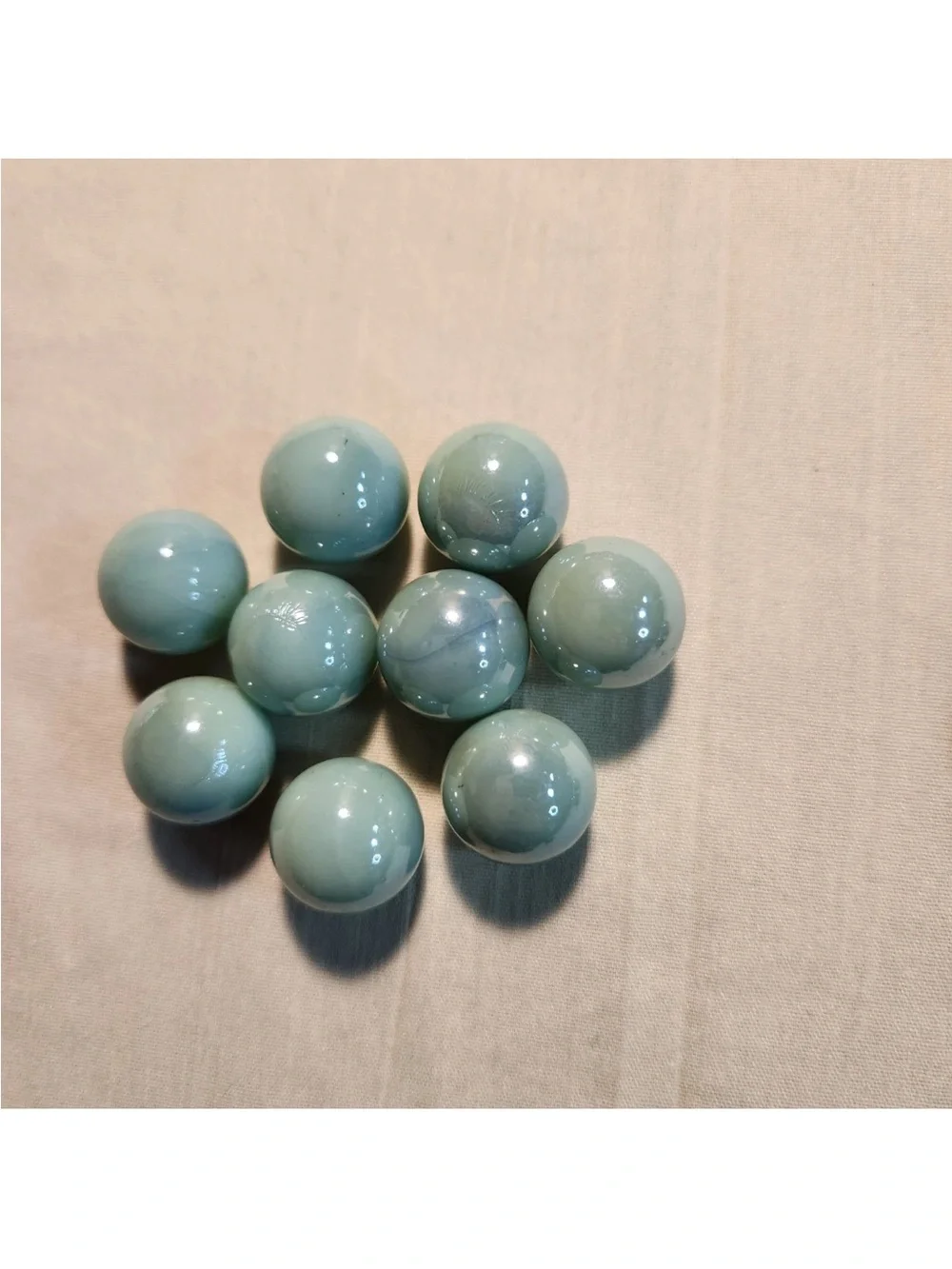 Set of 57 solid-color replacement glass marbles, 6 colors,